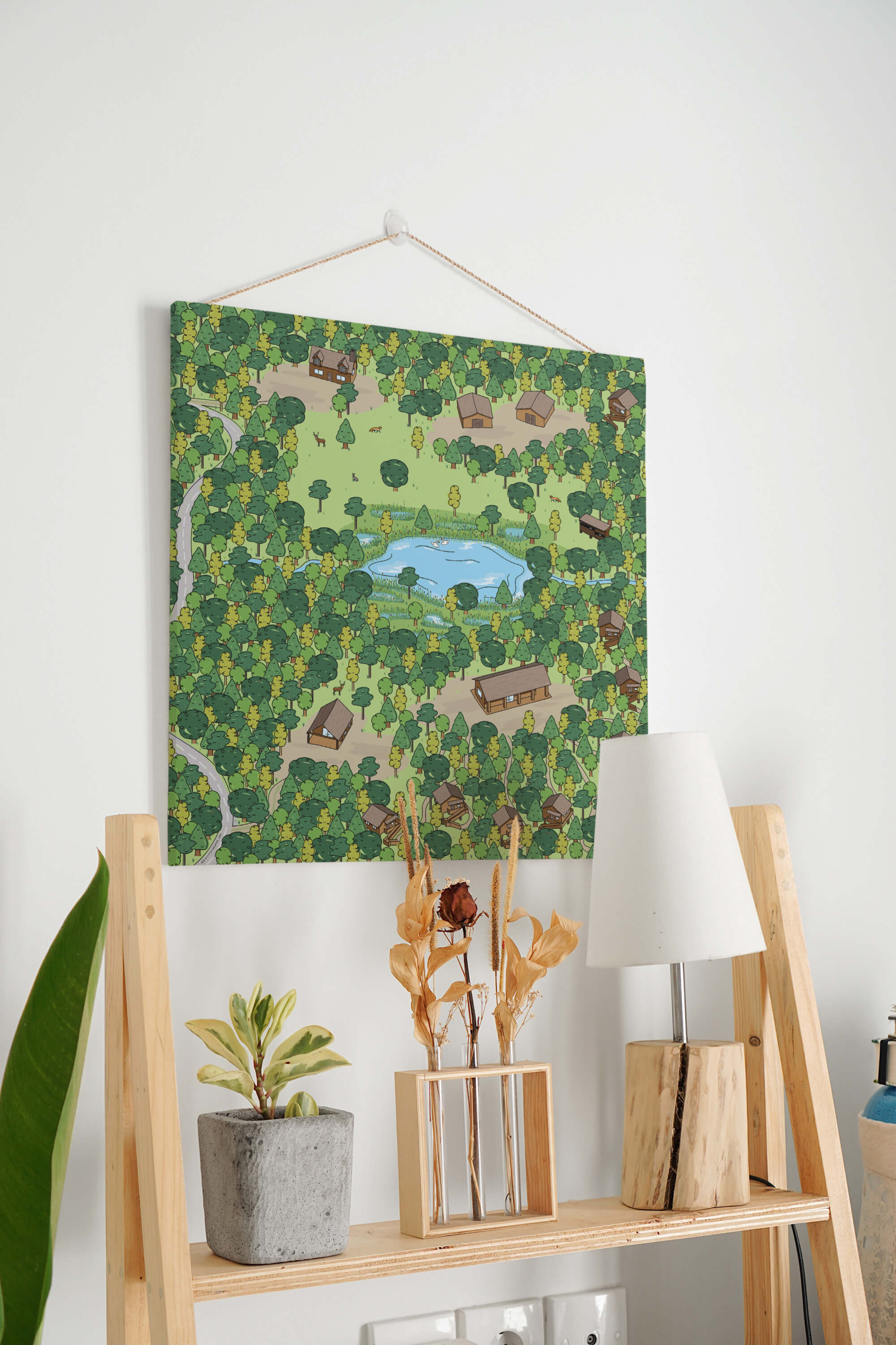 Wellness retreat vision board, illustrated by Jess A Little Creative